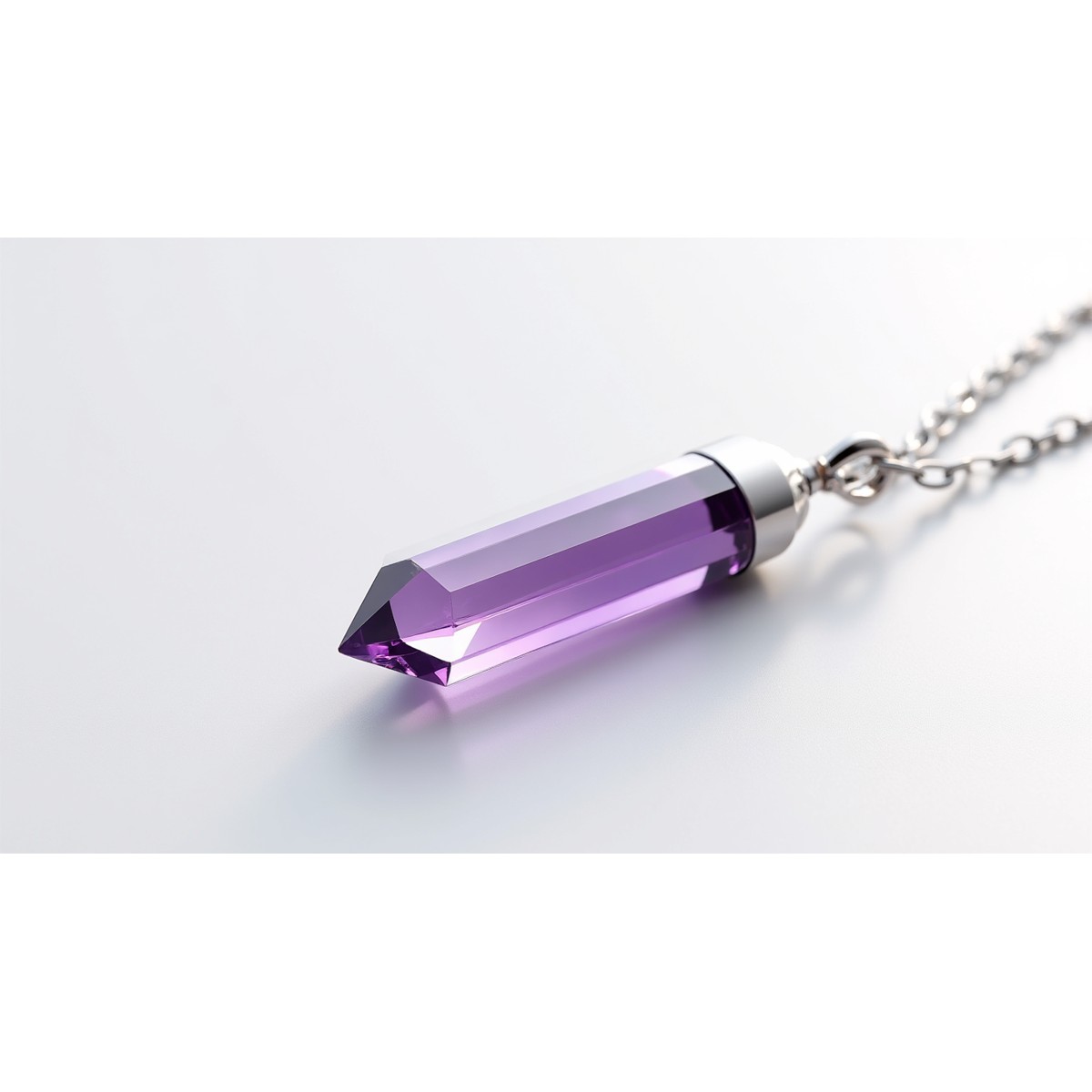 Pendentif d’améthyste polie